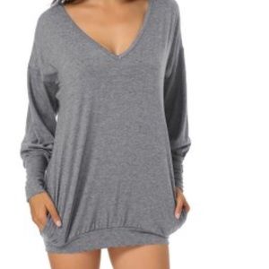 Gray tunic with pockets